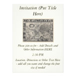 Nova totius terrarum, 1606 Antique World Map Personalized Announcement