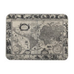 Nova totius terrarum, 1606 Antique World Map Vinyl Magnet
