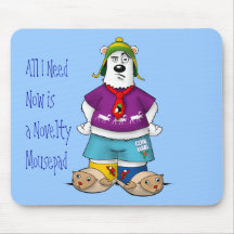 Novelty Christmas Bear Mouse Pad