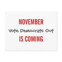 NOVEMBER IS COMING - Vote Democrats Out Postcards