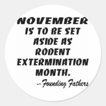 November Is Rodent Extermination Month Sticker