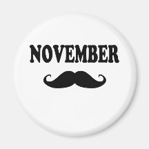 November Moustache!!! Magnets