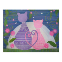 Novembre doux - carte postale de chats d'amour cartes postales