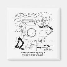Novice Plumbers Install a Washer Fridge Magnets