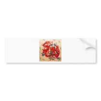 NOVINO Red n Gold Dragons Bumper Sticker