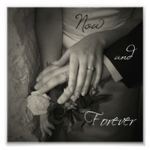 Now and Forever Wedding Hands I Love You Square Art Photo