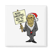 Now Get Back To Work Christmas Boss Magnet