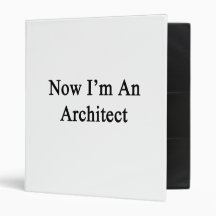 Now I'm An Architect Vinyl Binders