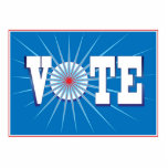 NowPower • VOTE Sculpture (with Stand), blue Acrylic Cut Out