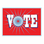 NowPower • VOTE Sculpture (with Stand), red Cut Outs