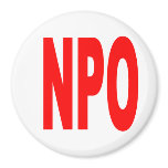 NPO - Round Refrigerator Magnet
