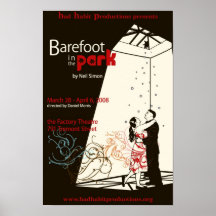 Nu-pieds dans l'affiche de parc