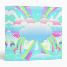 nuages et carnet de pastel de ciel d'arc-en-ciel