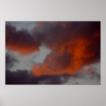 Nuages sur le feu posters