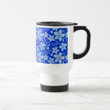 Nuances des fleurs bleues de Plumeria Tasses À Café