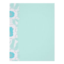 Nuances motif abstrait floral d'Aqua de rétro Modèle D'en-tête De Lettre