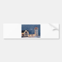 Nubble Lighthouse Winter Bumper Stickers