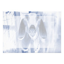 Nubian doe head on invert custom announcements