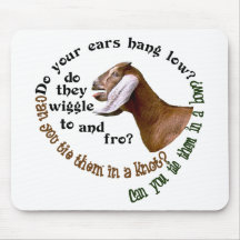 NUBIAN GOAT - DO YOUR EARS HANG LOW? MOUSE PAD