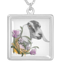 Nubian Goat Floral  Necklace
