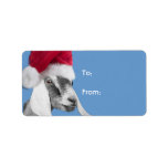 Nubian Goat  Santa Goat Christmas Gift Tag labels