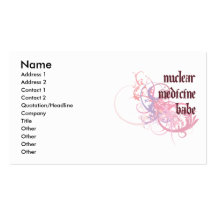 Nuclear Medicine Babe Business Cards