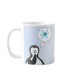 Nuclear Physics Penguin + Snowflake Coffee Mug