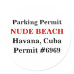 NUDE BEACH, Havana, Cuba stickers