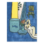 Nudité de style de Matisse avec des poissons Carte Postale