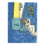 Nudité de style de Matisse avec des poissons Cartons D'invitation