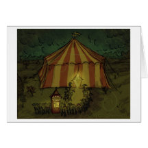 Nuit de cirque cartes de vœux