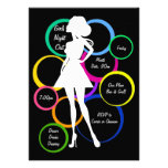 Nuit de filles de diva de disco invitations