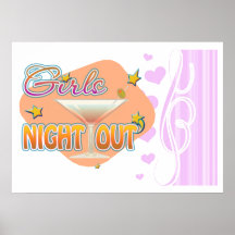 nuit de filles, partie de bachelorette de la nuit  posters