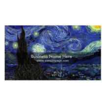 nuit étoilée, 1889, Vincent van Gogh Modèles De Cartes De Visite