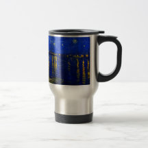 Nuit étoilée au-dessus de la tasse 2 de voyage de 