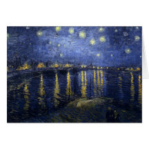 Nuit étoilée au-dessus du Rhône Carte De Vœux
