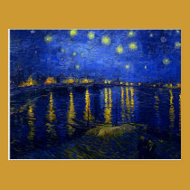 Nuit étoilée au-dessus du Rhône cartes postales