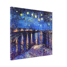 Nuit étoilée au-dessus du Rhône Toile Tendue