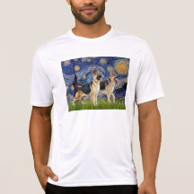 Nuit étoilée - deux bergers allemands t-shirt