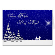Nuit silencieuse de Noël d'hiver Cartes