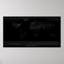 Nuit sur terre de planète affiches