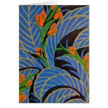 Nuit tropicale de l'art déco de Seguy - carte
