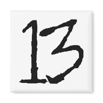 Number13 Fridge Magnet