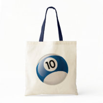 NUMBER 10 BILLIARDS BALL CANVAS BAGS