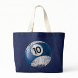 NUMBER 10 BILLIARDS BALL - ERODED STYLE CANVAS BAGS