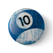 NUMBER 10 BILLIARDS BALL - ERODED STYLE PIN