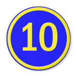 number 10 in a circle magnets