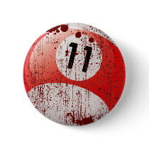 NUMBER 11 BILLIARDS BALL - ERODED STYLE PIN