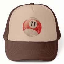 NUMBER 11 BILLIARDS BALL - ERODED STYLE MESH HAT