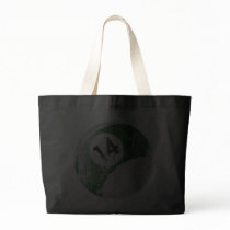 NUMBER 14 BILLIARDS BALL - ERODED STYLE CANVAS BAGS